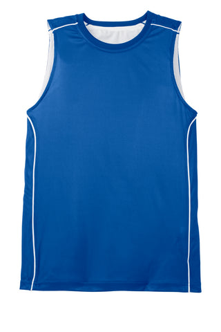 Sport-Tek Youth PosiCharge Mesh Reversible Sleeveless Tee (True Royal)