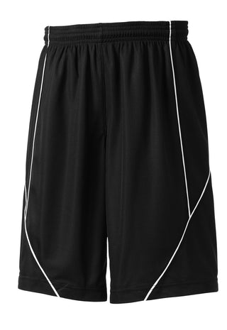 Sport-Tek Youth PosiCharge Mesh Reversible Spliced Short (Black)