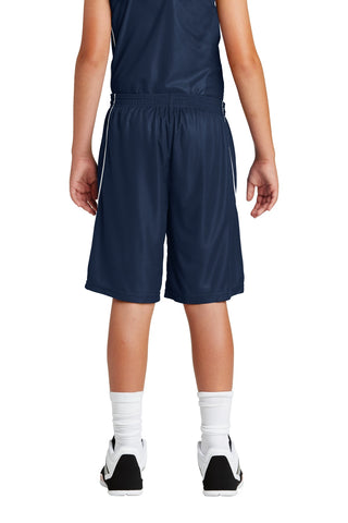 Sport-Tek Youth PosiCharge Mesh Reversible Spliced Short (True Navy)