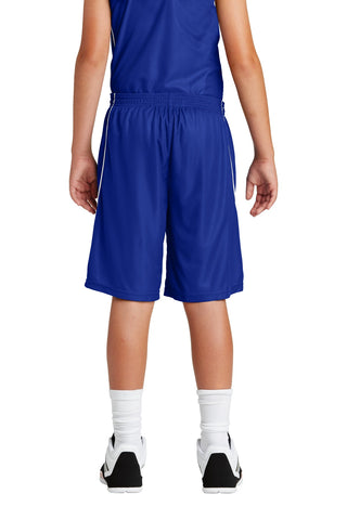 Sport-Tek Youth PosiCharge Mesh Reversible Spliced Short (True Royal)