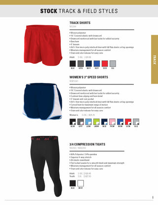 Printwear - A4 Track & Field Catalog