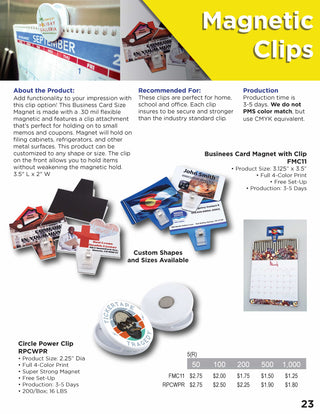 Printwear - Magnets Catalog