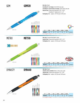 Printwear - Pens Catalog