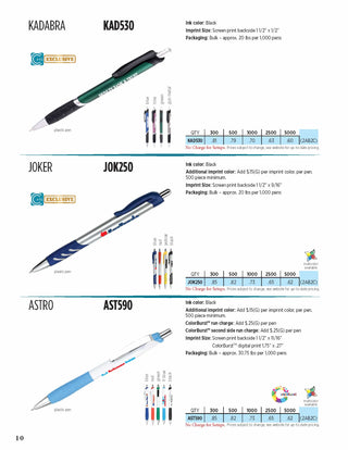 Printwear - Pens Catalog