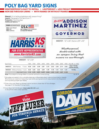 Printwear - Political Signage Catalog