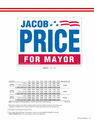 Printwear - Political Signage Catalog