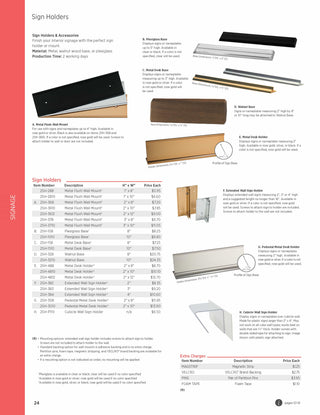 Printwear - Specialty Signage 2024 Catalog