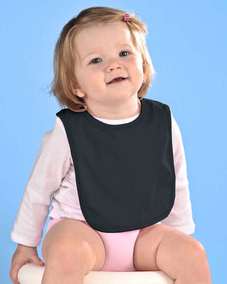 Rabbit Skins Infant Premium Jersey Bib (Black)