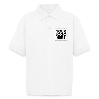 Gildan Kid's 50/50 Jersey Polo - white